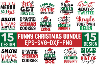 Funny Christmas SVG Design Bundle