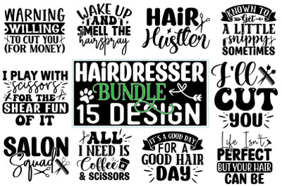 hairdresser SVG Design Bundle