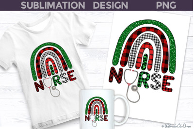 Nurse Christmas Sublimation | Nurse T shirt design