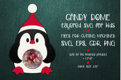 Christmas Penguin | Candy Dome Template