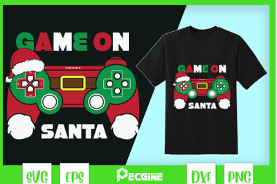 Video Game On Santa Christmas Gamer