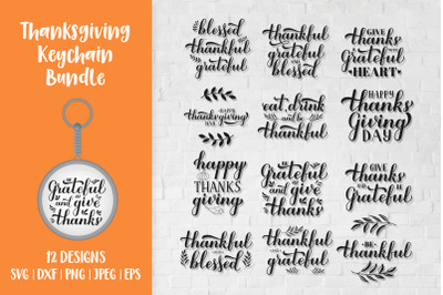 Thanksgiving keychain bundle SVG. Thanksgiving quotes keychains