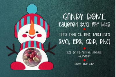 Snowman Candy Dome | Christmas Paper Craft Template