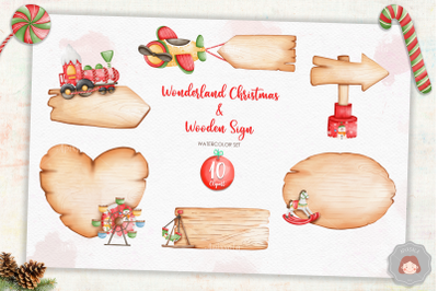 Christmas Wonderland Wooden Signboard Bundle