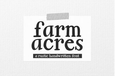 Farm Acres - Farmhouse Serif Font