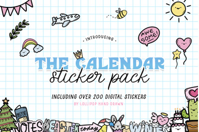 The Calendar Sticker Pack (Calendar Stickers, Good Notes Stickers)