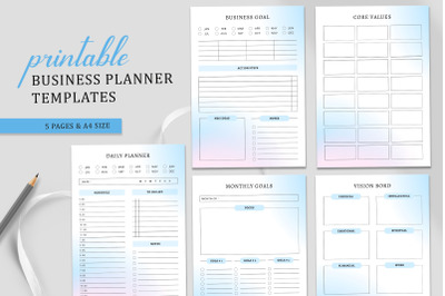 Printable Business Planner Templates
