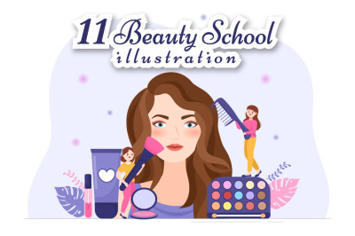 11 Beauty and Make up School Illustration