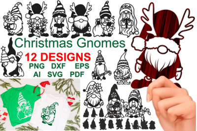 Christmas Gnomes SVG Bundle | Gnome SVG Cut Files