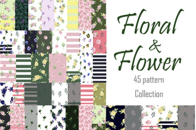 Floral Pattern. Flower Seamless Patterns. Digital paper