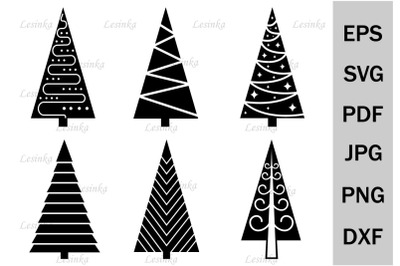 Christmas Tree bundle&2C; svg holiday template&2C; Cutting file