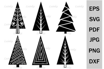 Christmas Tree bundle&2C; svg holiday template&2C; Cutting file