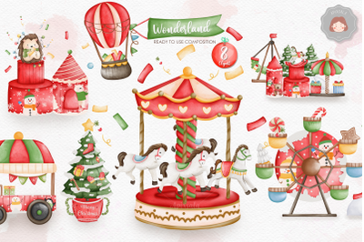 Watercolor Christmas Wonderland Sublimation