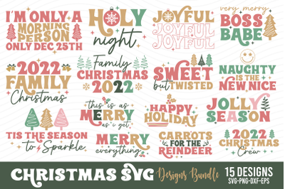 Retro Christmas SVG Bundle