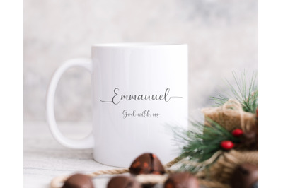 Emmanuel SVG&2C; God with us SVG&2C; Christian Christmas Quote SVG