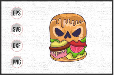 scary Burger Illustration graphic