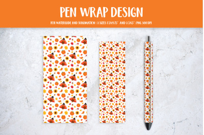 Thanksgiving Pen Wrap Design Sublimation or Waterslide