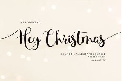 Hey Christmas - Script Font with Swash