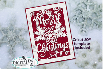 Poinsettia Christmas card svg Cricut Joy Maker Explore Air