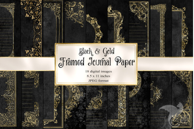 Black and Gold Frames Journal Paper