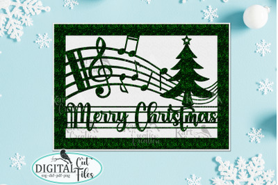 Music Christmas card svg Cricut Joy Maker Explore Air Laser cut