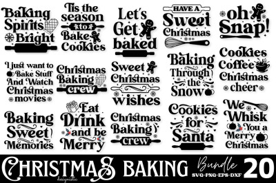 Christmas Baking SVG Bundle