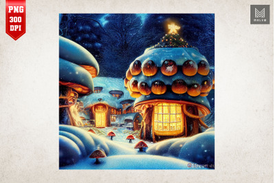 Cozy Mushroom Village Christmas