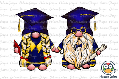 Gnomes Couple Graduation PNG Sublimation