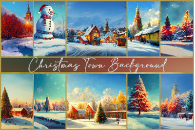 Christmas Town Background Bundle