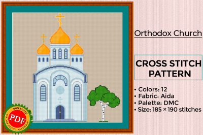 Orthodox Church Cross Stitch Pattern | Eastern Orthodox Church