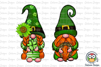 Gnomes Couple Patrick Day PNG Sublimation
