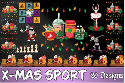 Sports Christmas Bundle SVG 20 designs