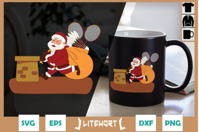 Christmas Santa&#039;s Gift Badminton