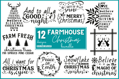 Christmas Farmhouse SVG Bundle