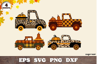 Fall Truck Keychain Svg Bundle | Leopard | Autumn Svg