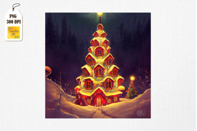 Fantasy Christmas Tree House