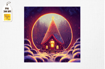 Fantasy Mushroom House Christmas