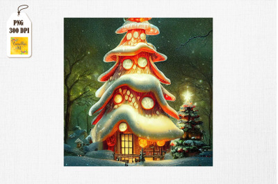 Fantasy Mushroom House Christmas 5