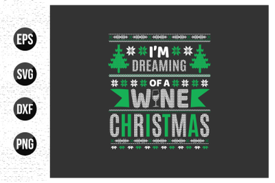 Christmas Wine Sweater Design