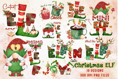 Funny Christmas ELF Design Bundle