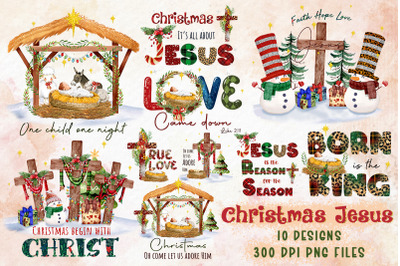 Fantastic Christmas Jesus Design Bundle
