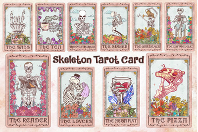 Skeleton Tarot Card Design Bundle