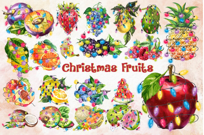 Christmas Fruits Design Bundle