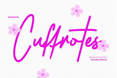 Cuffrotes Signature Script Font