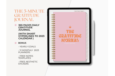 The 2023 gratitude journal/ Digital journal/ Digital monthly plann