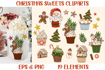 Christmas Sweets Clipart / Christmas Clipart Bundle