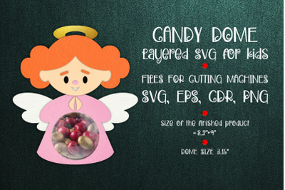 Angel Candy Dome | Christmas Paper Craft Template