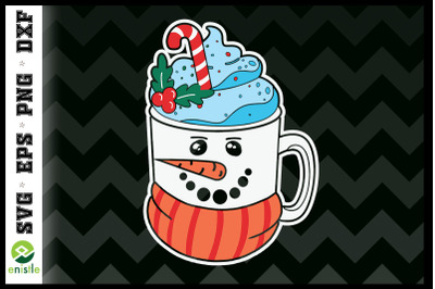 Christmas Cup Snowman SVG