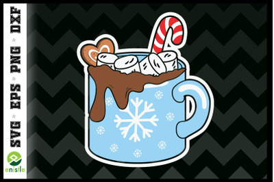 Christmas Cup Snow Mashmallow SVG