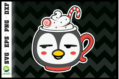 Christmas Cup Penguin SVG